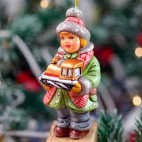Мальчик с паровозом — роспись