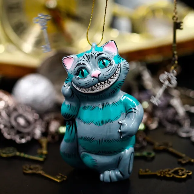 Чеширский кот — ёлочная игрушка с авторской росписью